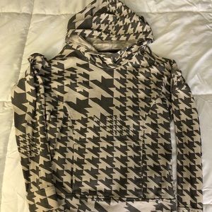 A/X cold shoulder sweatshirt w/houndstooth print